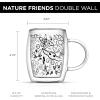 imageJoyJolt Nature Friends Grogu Coffee Mug Set of 2 Double Wall Mug 135oz Large Espresso Cups or Latte Cup Mandalorian Star Wars Mugs Insulated Coffee Mug Clear Glass Cups Coffee Cup Set
