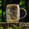 imageJoyJolt Nature Friends Grogu Coffee Mug Set of 2 Double Wall Mug 135oz Large Espresso Cups or Latte Cup Mandalorian Star Wars Mugs Insulated Coffee Mug Clear Glass Cups Coffee Cup Set