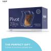 imageJoyJolt Pivot Double Insulated Cocktail Glasses  Set of 2 Unique 8 oz Double Wall Tumbler  Engaging Optical Effect Double Wall Glass  Suitable for Tea Cappuccino Coffee or Iced Beverages