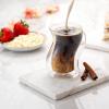 imageJoyJolt Pivot Double Insulated Cocktail Glasses  Set of 2 Unique 8 oz Double Wall Tumbler  Engaging Optical Effect Double Wall Glass  Suitable for Tea Cappuccino Coffee or Iced Beverages