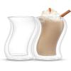 imageJoyJolt Pivot Double Insulated Tumblers  Set of 2 Exceptional 135 oz Iced Coffee Tumbler  Elegant Bar Glasses for Coffee Tea or Cold Beverages  2 x 405 ml Iced Coffee Glasses for Hot Summers