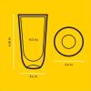 imageJoyJolt Spike Double Wall Glasses Cocktail Beer Drinkware Glass Set of 2  double walled glass 135 Ounces