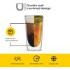 imageJoyJolt Spike Double Wall Glasses Cocktail Beer Drinkware Glass Set of 2  double walled glass 135 Ounces