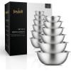 imageJoyJolt Stainless Steel Mixing Bowl Set of 6 Mixing Bowls Black 5qt Large Mixing Bowl to 05qt Small Metal Bowl Kitchen Cooking and Storage Nesting Bowls Dough Batter and Baking BowlsBlack
