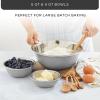 imageJoyJolt Stainless Steel Mixing Bowl Set of 6 Mixing Bowls Black 5qt Large Mixing Bowl to 05qt Small Metal Bowl Kitchen Cooking and Storage Nesting Bowls Dough Batter and Baking BowlsGray