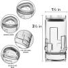 imageSalt Pepper Shakers by JoyJolt  2Oz Salt and Pepper Set of 2  Premium Quality Durable Glass  Elegant Triangle Design  NonBPA and Dishwasher Safe  Ideal for Home Use Restaurant Hotel