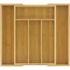 imageJoyJolt Bamboo Expandable Drawer Organizer for Kitchen Utensils Adjustable Cutlery Tray Bamboo Drawer Dividers Organizer for Silverware Flatware Knives in Kitchen Bedroom 46 SlotsBambooBamboo