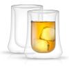 imageJoyJolt Cosmo Double Wall Whiskey Glasses  Set of 2 Double Wall Tumbler Ideal for Old Fashioned or Sweet Manhattan Cocktails Eminent Brandy Glass for Party  10 oz Scotch Whiskey Glasses