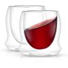 imageJoyJolt Cosmo Double Walled Stemless Wine Glasses  Set of 2 Double Wall Insulated Wine Glasses for White Wine Red Wine  Delicate Stemless Glassware  295 ml  10 oz Modern Glassware
