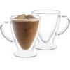 imageJoyJolt Declan Irish Double Wall Insulated Glass Coffee Cups Set of 2 10Ounces