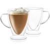 imageJoyJolt Declan Irish Double Wall Insulated Glass Coffee Cups Set of 2 15Ounces