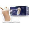 imageJoyJolt Pivot Double Insulated Tumblers  Set of 2 Exceptional 135 oz Iced Coffee Tumbler  Elegant Bar Glasses for Coffee Tea or Cold Beverages  2 x 405 ml Iced Coffee Glasses for Hot Summers
