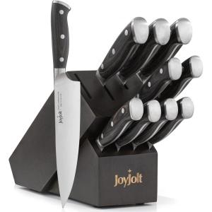 imageJoyJolt 7 Nakiri Knife High Carbon x50 German Steel Kitchen Knife  Magnetic Gift Boxed Japanese KnifeBlock Set Knives
