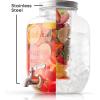 image1Gallon Drink Dispenser Glass Beverage Dispenser with Stainless steel Spigot plus Ice Cylinder and Fruit Infuser Water Dispenser Lemonade Stand Juice Container  Drink Dispensers for Parties