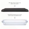 imageJoyFul by JoyJolt 8pc Glass Bakeware Set 4x Baking Pan Dishes and 4x Baking Dish Lids for Kitchen Storage Deep Baking Sheet Oven Tray Rectangle Casserole Dish Lasagna Pans Cake Baking SheetsBlack