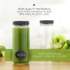 imageJoyJolt 16 oz Reusable Glass Bottles with Caps Set of 8 Juicing Bottles With Lids and Juice Jars Labels Glasses for Cold Brew Bottles SmoothieBlack Lids