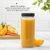 imageJoyJolt 16 oz Reusable Glass Bottles with Caps Set of 8 Juicing Bottles With Lids and Juice Jars Labels Glasses for Cold Brew Bottles SmoothieBlack Lids