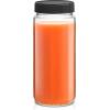 imageJoyJolt 16 oz Reusable Glass Bottles with Caps Set of 8 Juicing Bottles With Lids and Juice Jars Labels Glasses for Cold Brew Bottles SmoothieBlack Lids