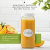 imageJoyJolt 16 oz Reusable Glass Bottles with Caps Set of 8 Juicing Bottles With Lids and Juice Jars Labels Glasses for Cold Brew Bottles SmoothieWhite Lids