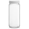 imageJoyJolt 16 oz Reusable Glass Bottles with Caps Set of 8 Juicing Bottles With Lids and Juice Jars Labels Glasses for Cold Brew Bottles SmoothieWhite Lids