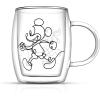 imageJoyJolt Aroma Disney Mickey and Pluto 54oz Glass Cups Set 2 Insulated Double Wall Glass Espresso Cups Insulated Coffee Cup Set Unique Coffee Mugs and Espresso Cups Disney Cups and Disney Mugs