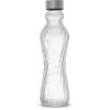 imageJoyJolt Fluted Glass Water Bottles Set of 618 oz Glass Bottles with Stainless Steel Caps  Glass Drinking Bottles with Leakproof Lids  Reusable Glass Juice Bottle  Container Bottle SetFluted Glass