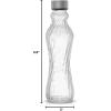imageJoyJolt Fluted Glass Water Bottles Set of 618 oz Glass Bottles with Stainless Steel Caps  Glass Drinking Bottles with Leakproof Lids  Reusable Glass Juice Bottle  Container Bottle SetFluted Glass