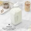 imageJoyJolt Glass Milk Bottles with Lids and Pourer  32 Oz 3 Pack Airtight Heavy Duty Reusable Glass Bottles Leakproof BPAFree Food Grade Dishwasher Safe Jug Pitcher for Milk Juice and Water64 Oz