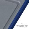 imageJoyJolt Plastic Cutting Board Set White and Black Cutting Boards for Kitchen Dishwasher Safe with Handle Non Slip Large and Small Chopping Board Set Meat Cutting Board with Juice GrooveBlueGrey