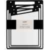 imageJoyJolt Plastic Cutting Board Set White and Black Cutting Boards for Kitchen Dishwasher Safe with Handle Non Slip Large and Small Chopping Board Set Meat Cutting Board with Juice GrooveBlackWhite