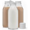 imageJoyJolt Glass Milk Bottles with Lids and Pourer  32 Oz 3 Pack Airtight Heavy Duty Reusable Glass Bottles Leakproof BPAFree Food Grade Dishwasher Safe Jug Pitcher for Milk Juice and Water32 Oz