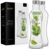 imageJoyJolt Glass Water Bottles  2pc Glass Water Bottle Set 32 oz Water Bottles Clear Glass Bottles with Lids Stainless Steel Leakproof Seal 1 Liter Water Bottles for Juicing or Iced Tea Bottle