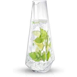 imageJoyJolt Infiniti Water Pitcher  43Oz Deluxe Glass Pitcher  Premium Quality Crystal Lemonade Pitcher  Elegant Classic Design  Perfect Sangria Pitcher Serving Iced Tea Fruit Infusion Juice
