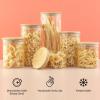 imageJoyJolt Borosilicate Glass Jars With Bamboo Lids 6 Pc Set of Air Tight Sealable Containers Food Jar Canisters with Airtight Lid for Pantry Storage and Kitchen OrganizationBamboo Covers