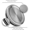 imageJoyJolt Borosilicate Glass Jars With Bamboo Lids 6 Pc Set of Air Tight Sealable Containers Food Jar Canisters with Airtight Lid for Pantry Storage and Kitchen OrganizationStainless Steel Covers