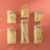 imageJoyJolt Borosilicate Glass Jars With Bamboo Lids 6 Pc Set of Air Tight Sealable Containers Food Jar Canisters with Airtight Lid for Pantry Storage and Kitchen OrganizationBamboo Covers