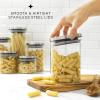 imageJoyJolt Borosilicate Glass Jars With Bamboo Lids 6 Pc Set of Air Tight Sealable Containers Food Jar Canisters with Airtight Lid for Pantry Storage and Kitchen OrganizationStainless Steel Covers