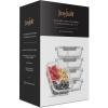 imageJoyJolt Divided Food Storage Containers with Lids Airtight 5 Pack Glass Meal Prep Containers 3 Compartment Set Glass Bento Box Reusable Food Containers Portion Control Containers for Weight LossGray