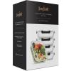 imageJoyJolt Glass Food Storage Containers with Lids 5 Pack Glass Meal Prep Containers Reusable 35oz Single Compartment Airtight Container Set Lunch Containers for Adults and Kitchen Storage ContainersBlack