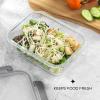 imageJoyJolt Glass Food Storage Containers with Lids 5 Pack Glass Meal Prep Containers Reusable 35oz Single Compartment Airtight Container Set Lunch Containers for Adults and Kitchen Storage ContainersGray