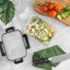 imageJoyJolt Glass Food Storage Containers with Lids 5 Pack Glass Meal Prep Containers Reusable 35oz Single Compartment Airtight Container Set Lunch Containers for Adults and Kitchen Storage ContainersBlack