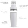 imageJoyJolt Triple Insulated CocktailProtein Shaker Bottle 20oz Shaker Cup with Alcohol Measure Lid and Jigger Cap 12hr Ice Cold Shaker Bottles for Protein Mixes Shake or Smoothie Cups Metal MixerMatte White