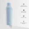 imageJoyJolt Triple Insulated CocktailProtein Shaker Bottle 20oz Shaker Cup with Alcohol Measure Lid and Jigger Cap 12hr Ice Cold Shaker Bottles for Protein Mixes Shake or Smoothie Cups Metal MixerCloud Blue