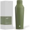imageJoyJolt Triple Insulated CocktailProtein Shaker Bottle 20oz Shaker Cup with Alcohol Measure Lid and Jigger Cap 12hr Ice Cold Shaker Bottles for Protein Mixes Shake or Smoothie Cups Metal MixerForest Green