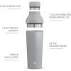 imageJoyJolt Triple Insulated CocktailProtein Shaker Bottle 20oz Shaker Cup with Alcohol Measure Lid and Jigger Cap 12hr Ice Cold Shaker Bottles for Protein Mixes Shake or Smoothie Cups Metal MixerDove Grey