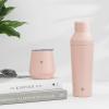imageJoyJolt Triple Insulated CocktailProtein Shaker Bottle 20oz Shaker Cup with Alcohol Measure Lid and Jigger Cap 12hr Ice Cold Shaker Bottles for Protein Mixes Shake or Smoothie Cups Metal MixerBlush Pink