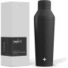 imageJoyJolt Triple Insulated CocktailProtein Shaker Bottle 20oz Shaker Cup with Alcohol Measure Lid and Jigger Cap 12hr Ice Cold Shaker Bottles for Protein Mixes Shake or Smoothie Cups Metal MixerMatte Black
