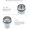 imageJoyJolt Triple Insulated CocktailProtein Shaker Bottle 20oz Shaker Cup with Alcohol Measure Lid and Jigger Cap 12hr Ice Cold Shaker Bottles for Protein Mixes Shake or Smoothie Cups Metal MixerCloud Blue