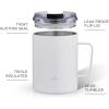 imageJoyJolt Triple Insulated Tumbler with Handle 12 oz Tumbler Cup with Lid Vacuum Sealed Copper Lined Double Wall Stainless Steel Tumblers Travel Mug with Lid Coffee Tumbler Smoothie Cup Tea MugMatte White