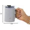 imageJoyJolt Triple Insulated Tumbler with Handle 12 oz Tumbler Cup with Lid Vacuum Sealed Copper Lined Double Wall Stainless Steel Tumblers Travel Mug with Lid Coffee Tumbler Smoothie Cup Tea MugDove Grey